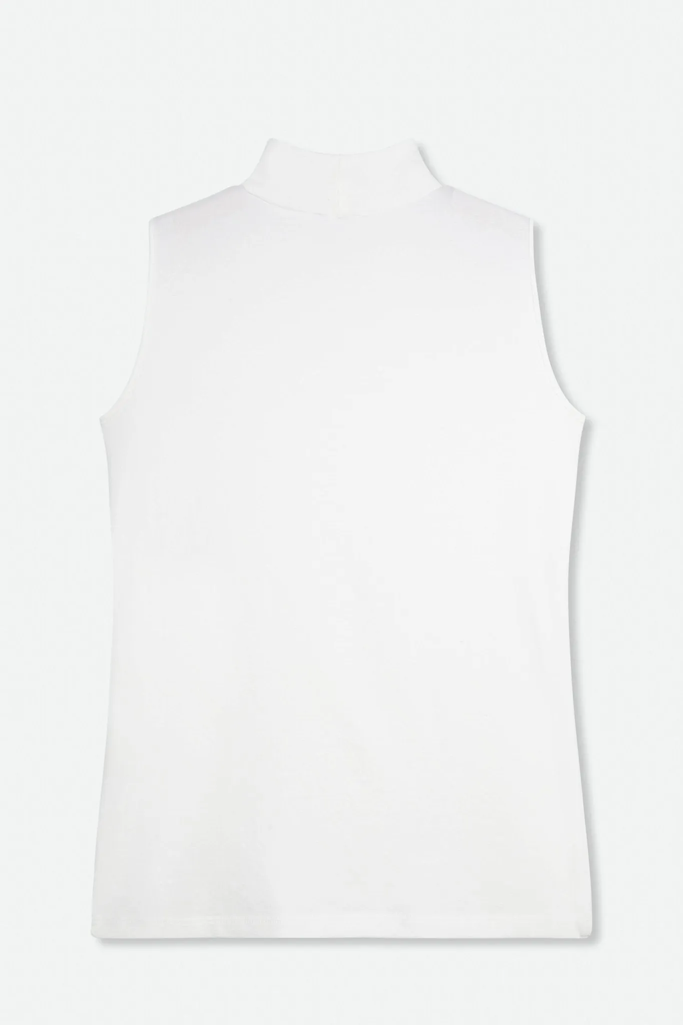 SLEEVELESS HIGH NECK IN PIMA COTTON STRETCH