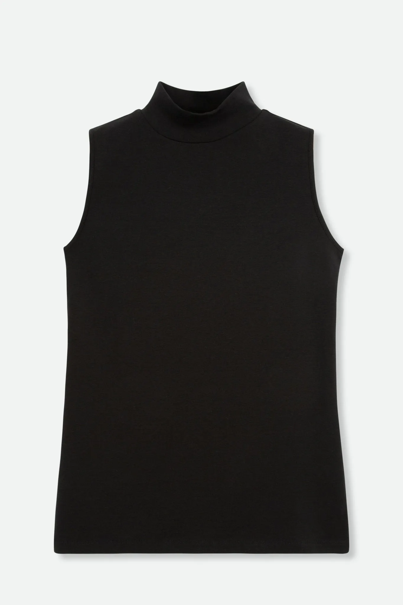 SLEEVELESS HIGH NECK IN PIMA COTTON STRETCH