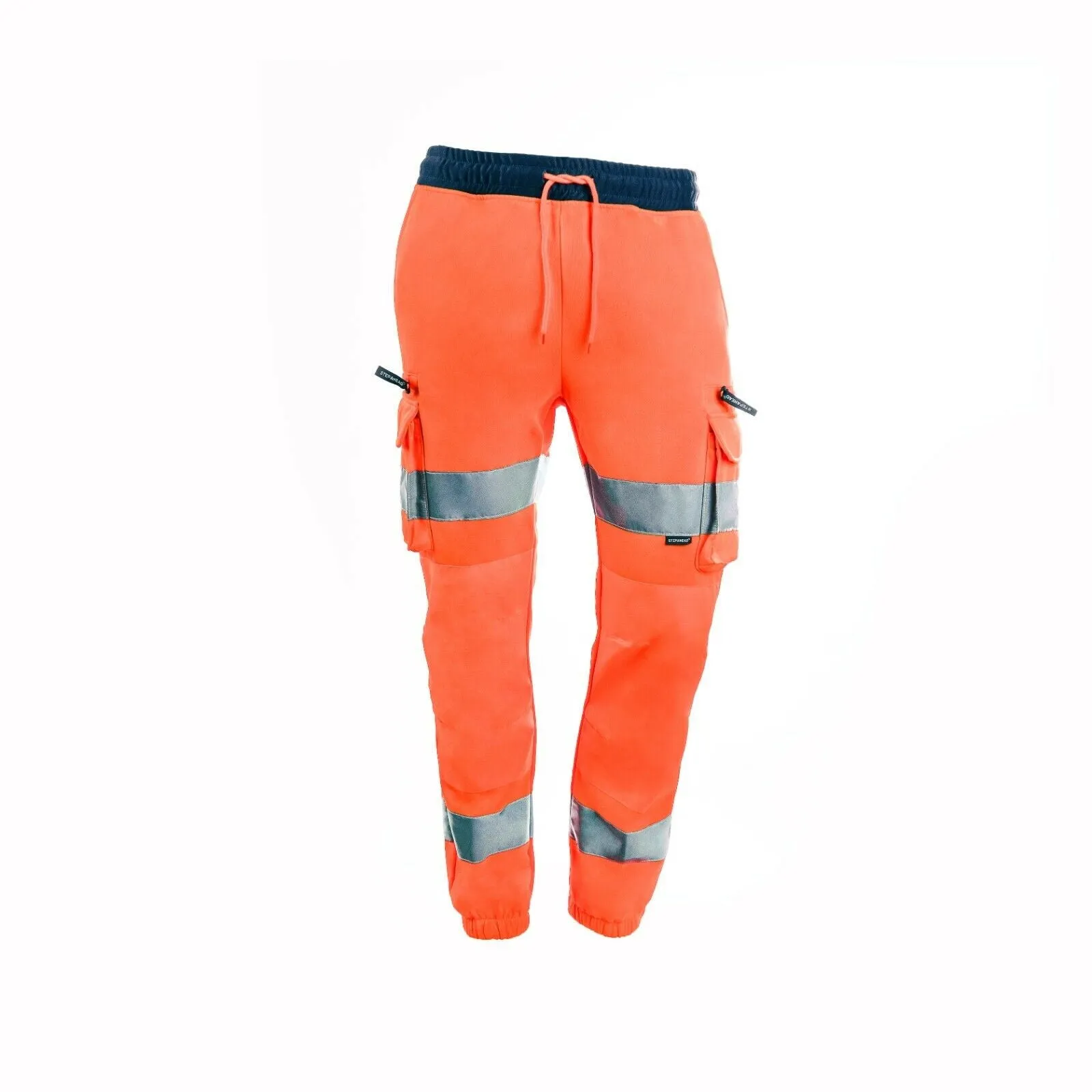 STEP AHEADHi Vis Viz Combat Trousers JOGGING BOTTOMS Workwear JOGGERS