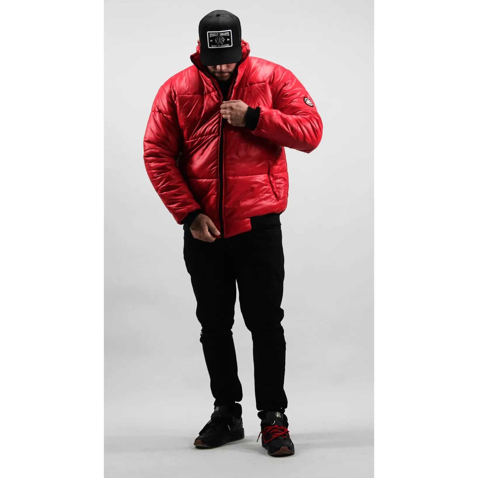 Street Smarts - Puffer Jacket  (RED)