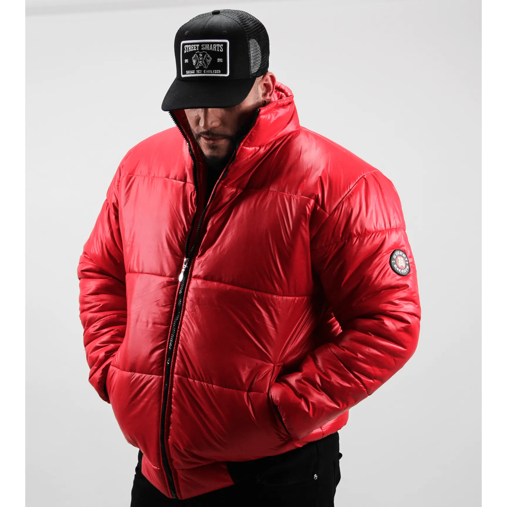 Street Smarts - Puffer Jacket  (RED)