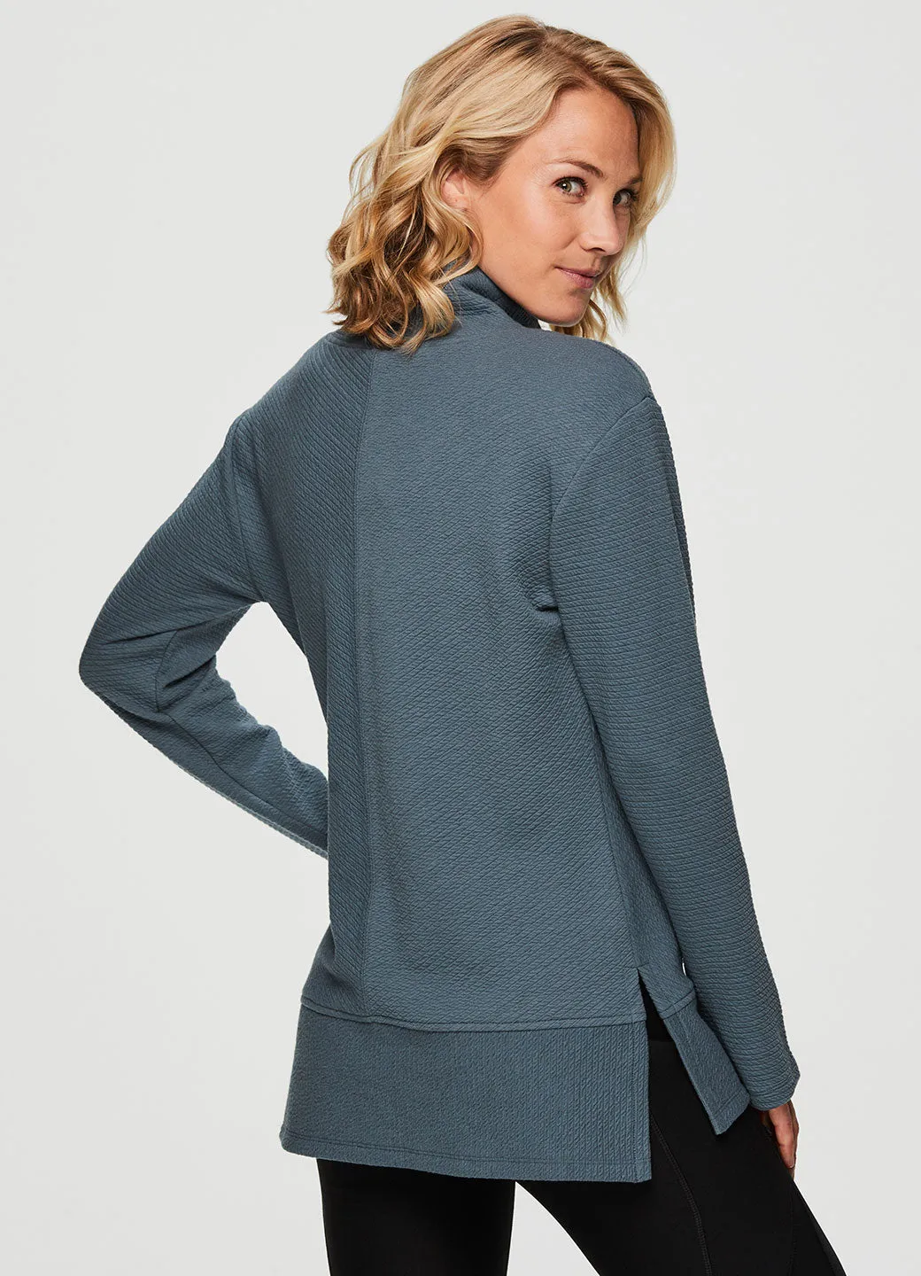 Studio Jacquard Mock Neck Pullover