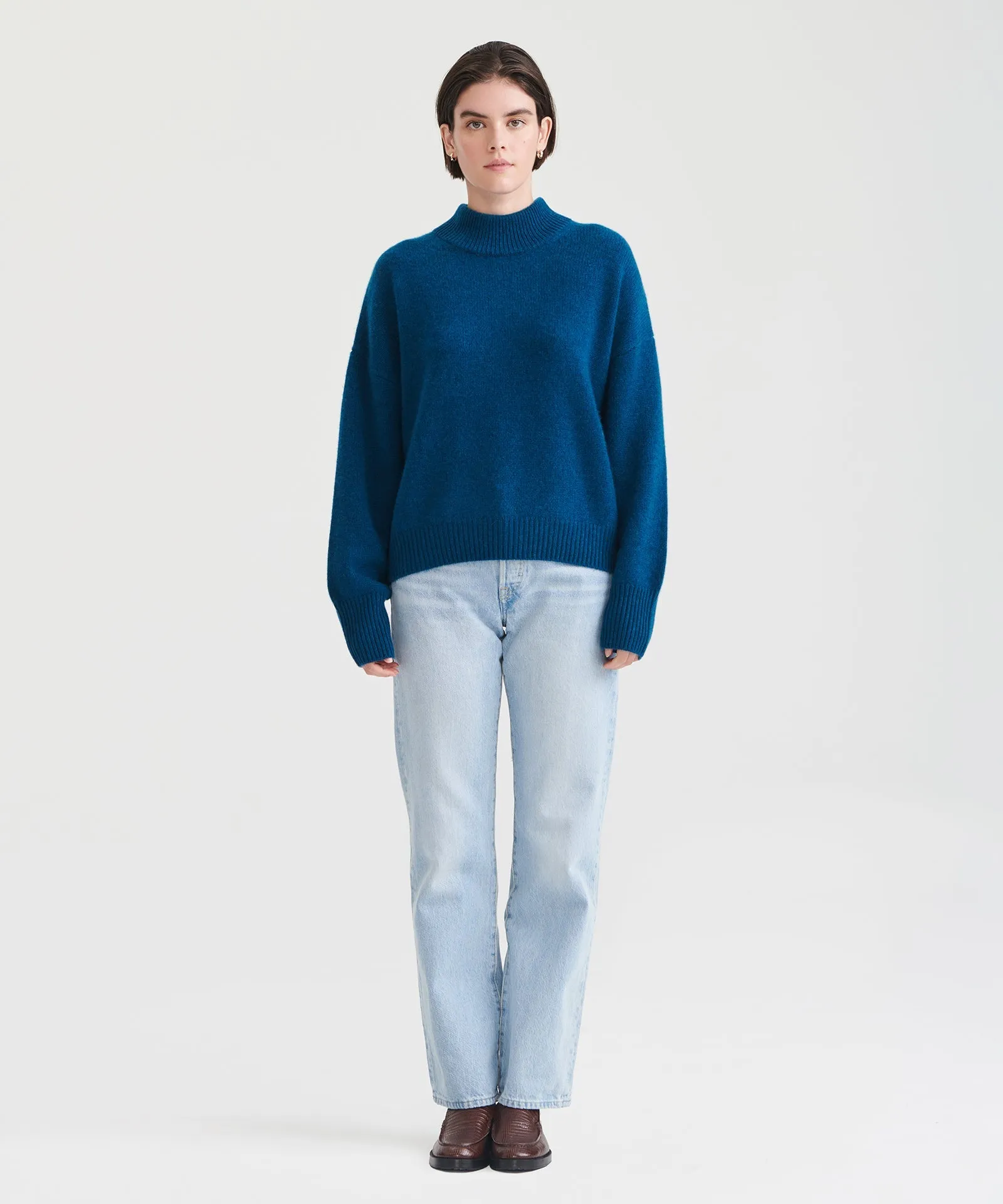 Super Luxe Cashmere Mockneck Sweater