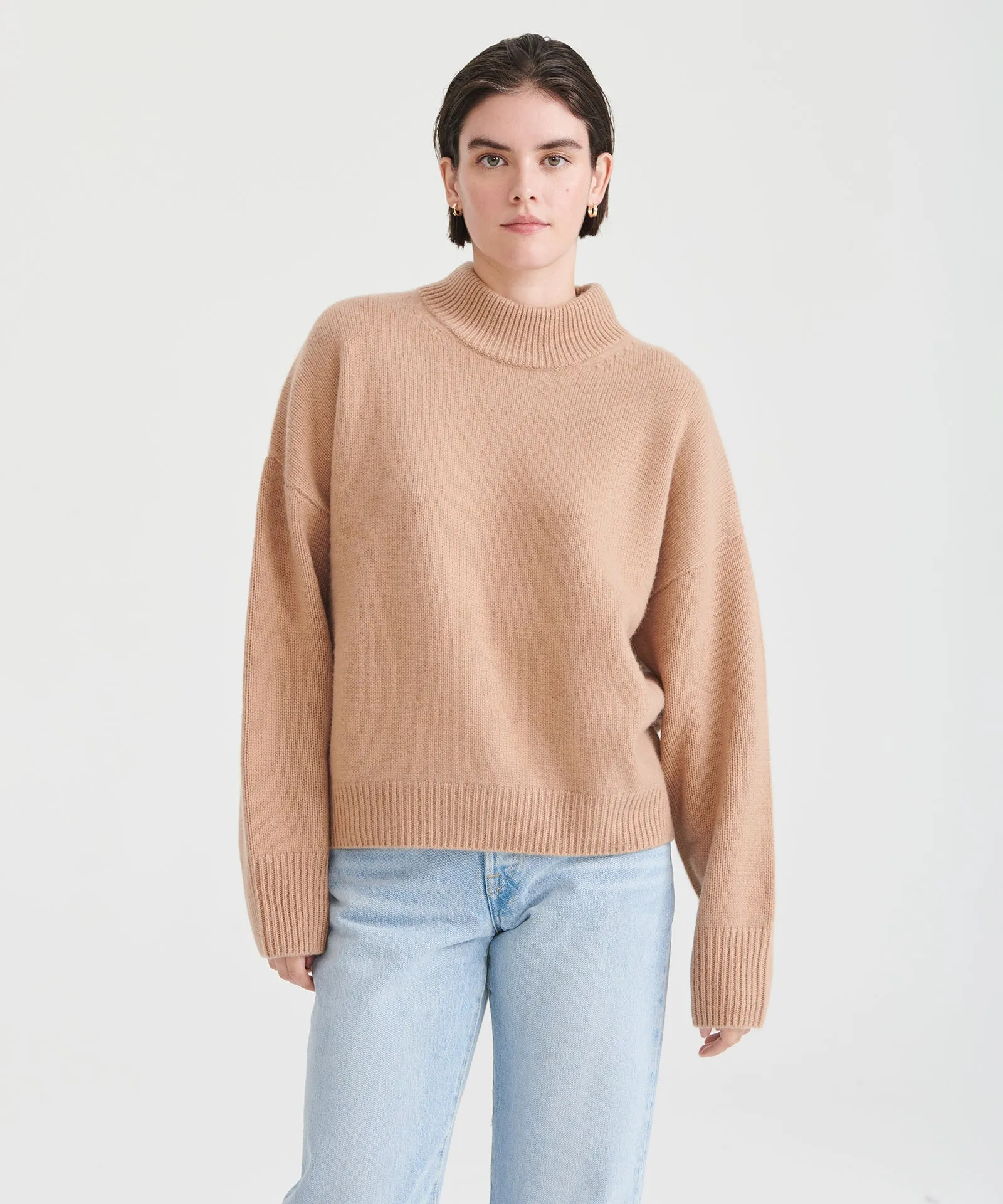 Super Luxe Cashmere Mockneck Sweater