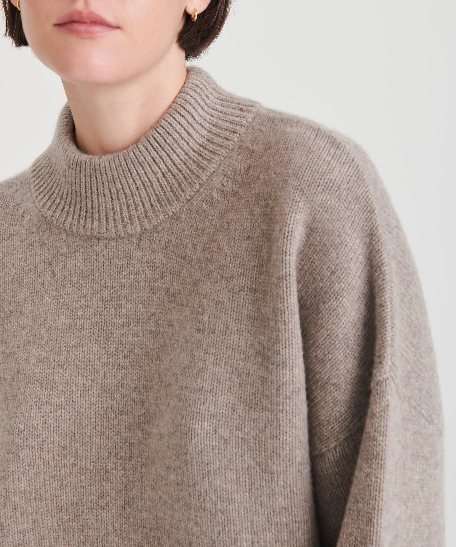 Super Luxe Cashmere Mockneck Sweater