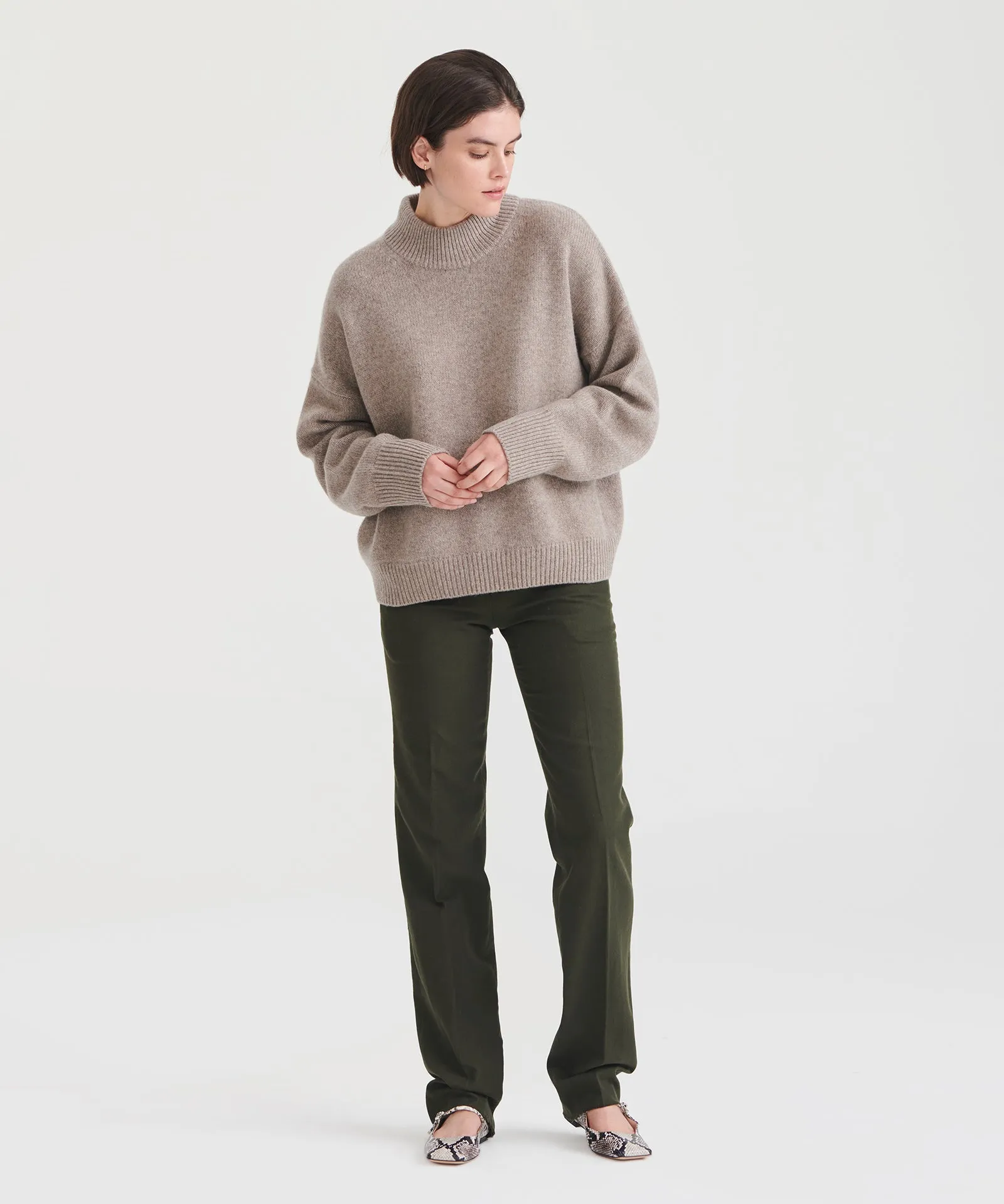 Super Luxe Cashmere Mockneck Sweater