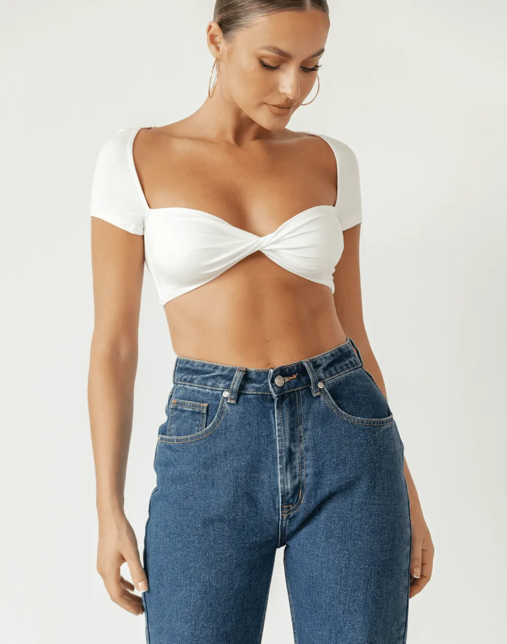 Tylah Crop Top (White)