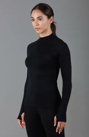 Womens Heavyweight Merino Activewear High Neck Top